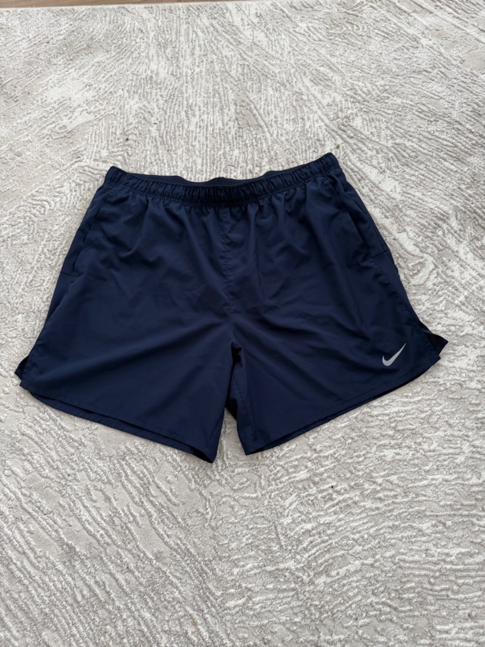 Nike Men’s Dark Navy Athletic Shorts with Reflective Swoosh